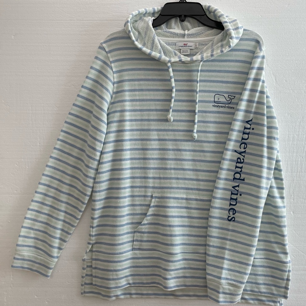 Like New Vineyard Vines Women's‎ Striped French Terry Hooded Sweatshirt Sz. Lg